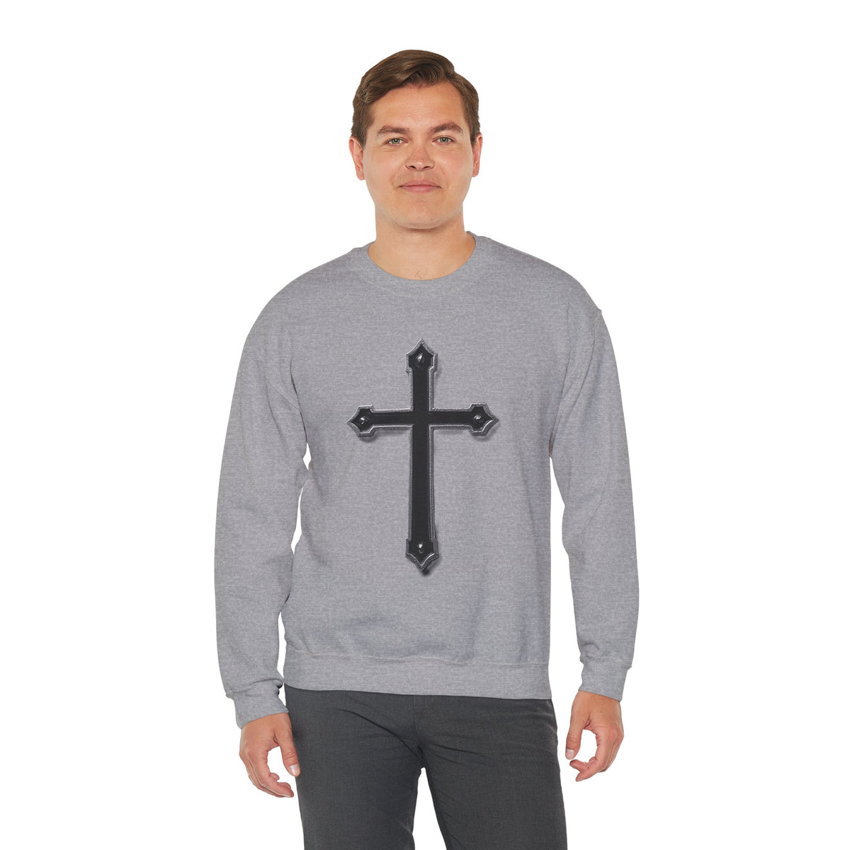 Black Cross Men’s Christian Sweatshirt