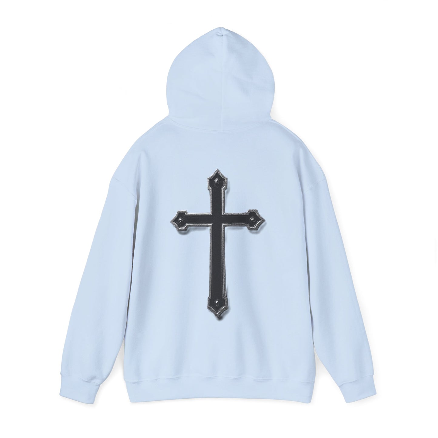 Warrior’s Black Cross Women’s Hoodie – Front & Back Christian Apparel | Ephesians 6:11