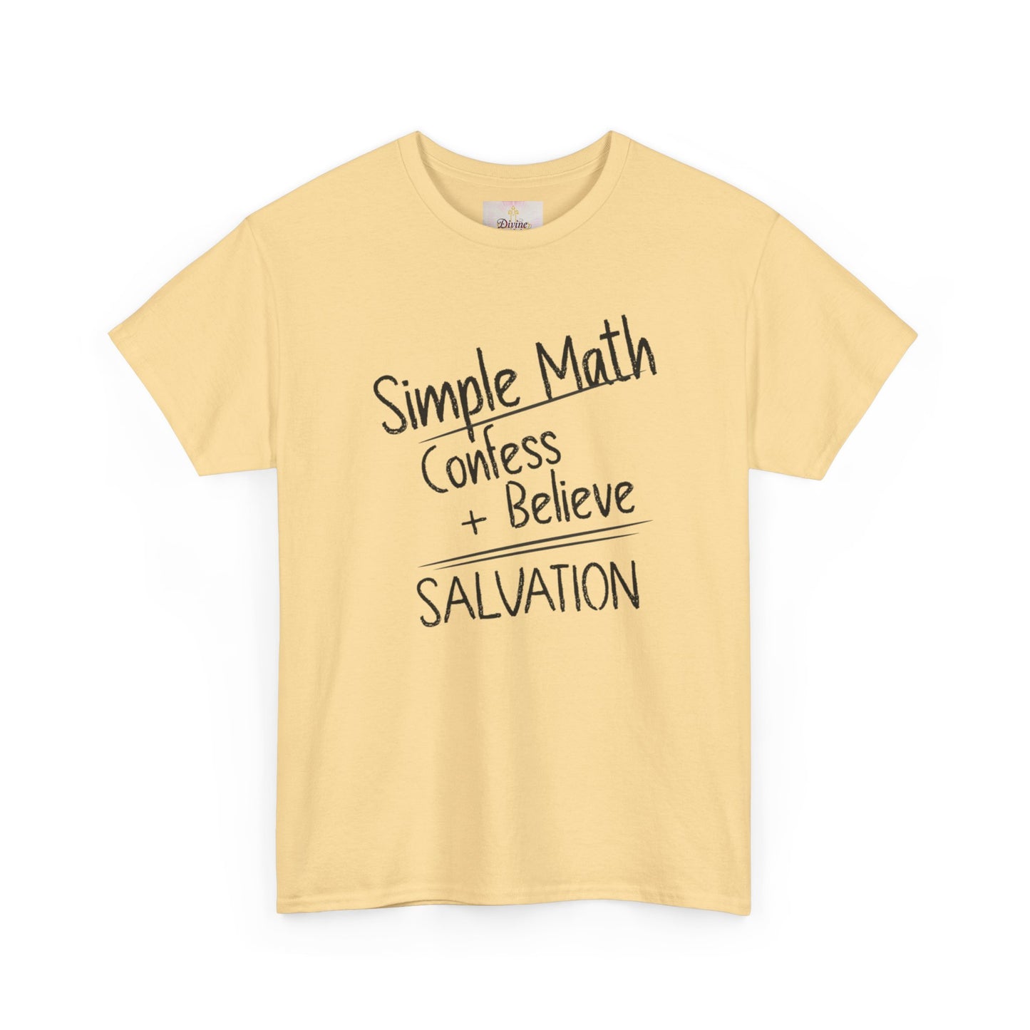 Simple Math of Salvation Men’s T-Shirt – Bold Faith (Black Chalk)