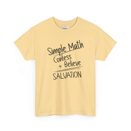 Simple Math of Salvation Men’s T-Shirt – Bold Faith (Black Chalk)
