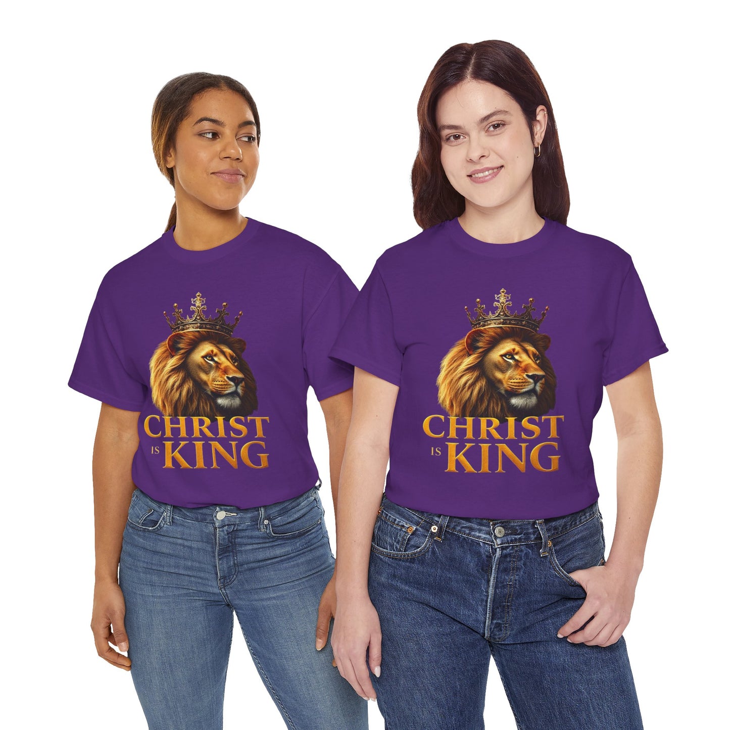 Christ Is King – Lion & Cross Women’s Christian Tee