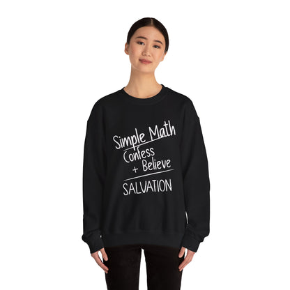 Simple Math Women’s Christian Sweatshirt (White Chalk)