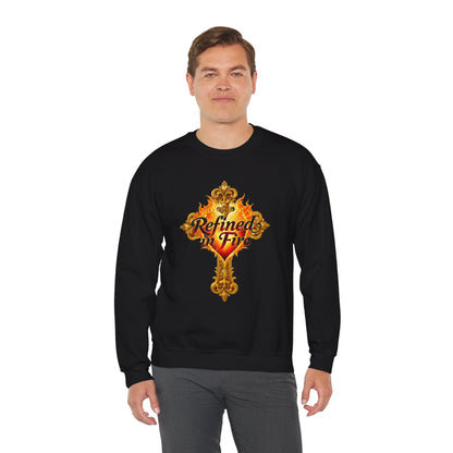 Refined in Fire - Men's Ornate Christian Sweatshirt