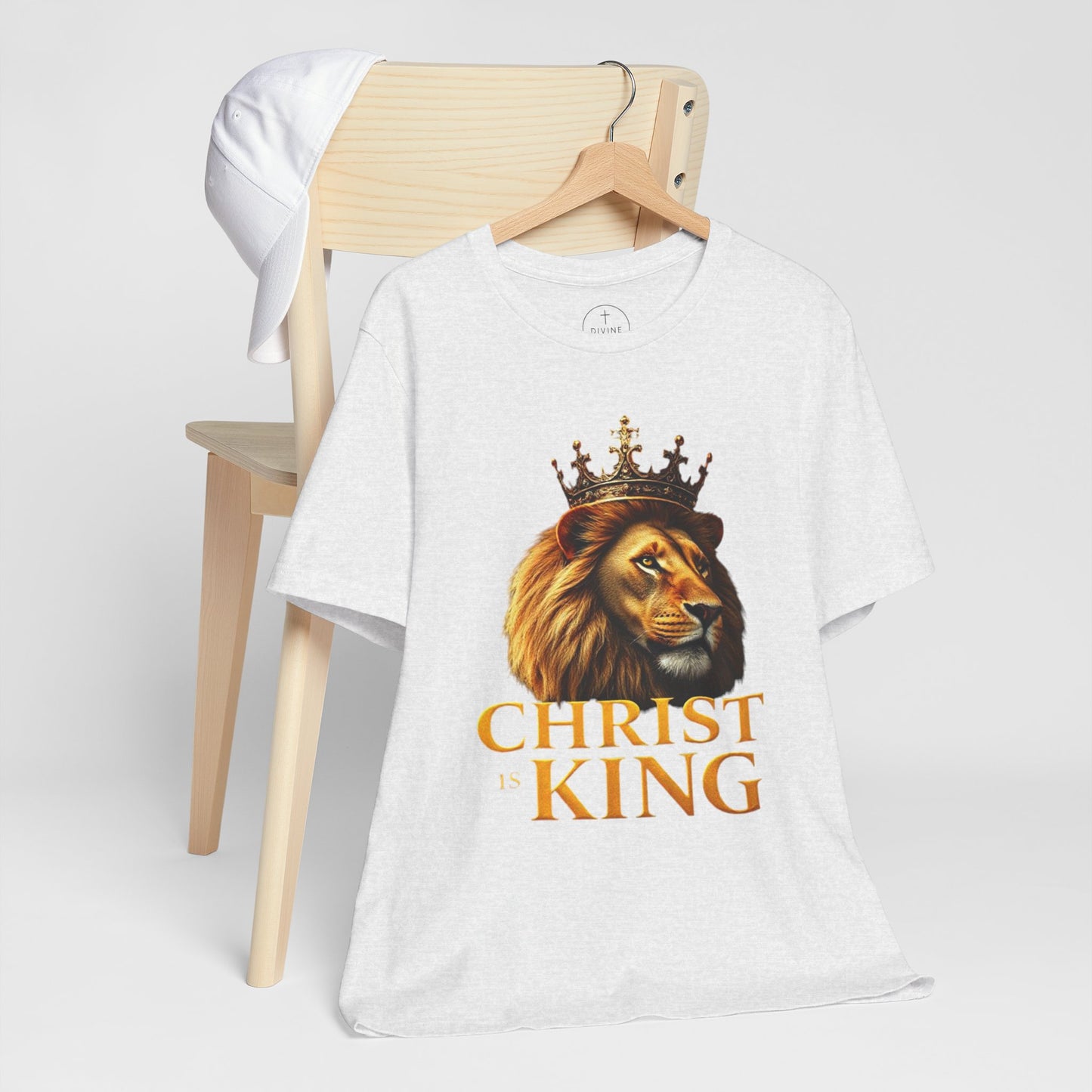 Christ is King Crowned Lion Tee – Inspirational Christian Shirt