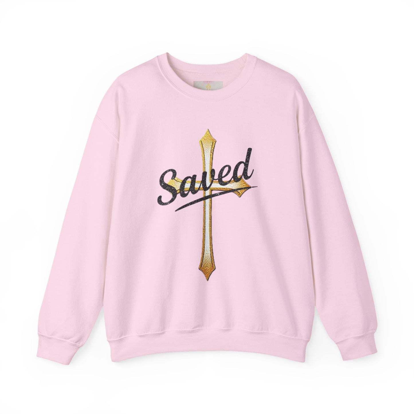 Saved Women’s Sweatshirt – Christian Faith Apparel with Cross & John 3:16