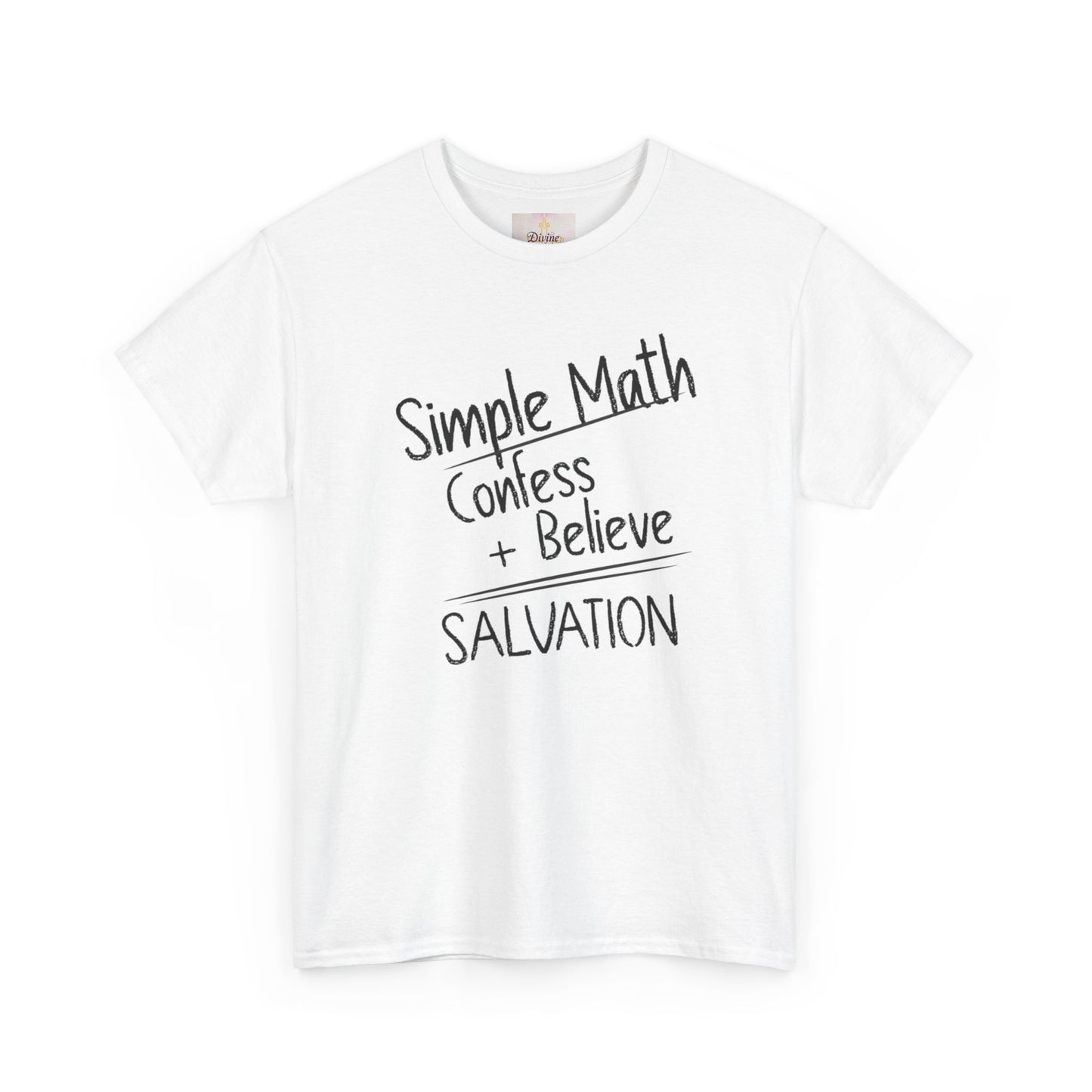 Simple Math of Salvation Men’s T-Shirt – Bold Faith (Black Chalk)