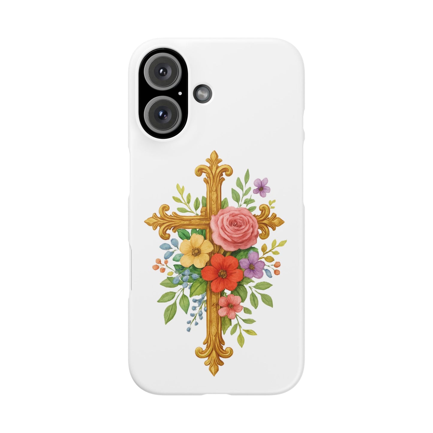 Floral Cross Snap Case for iPhone – Faith in Bloom