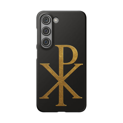 Our Eternal Hope in Christ - Black Chi Rho Snap Case for Samsung