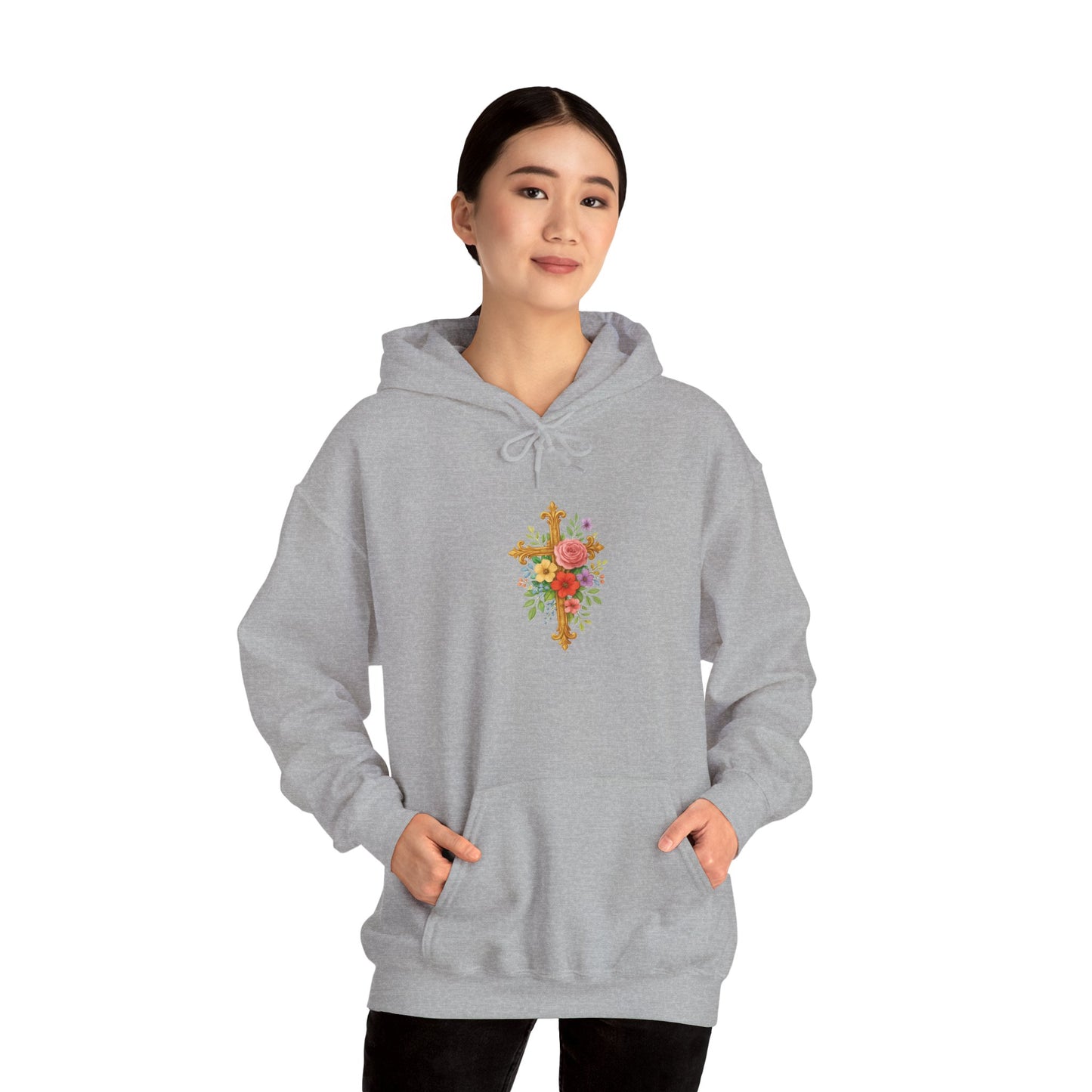 Floral Cross Women’s Christian Hoodie