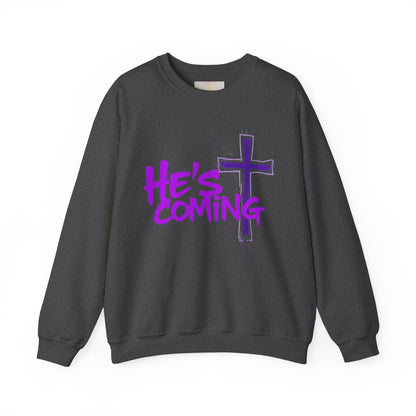 He’s Coming - Women's Bold Christian Sweatshirt