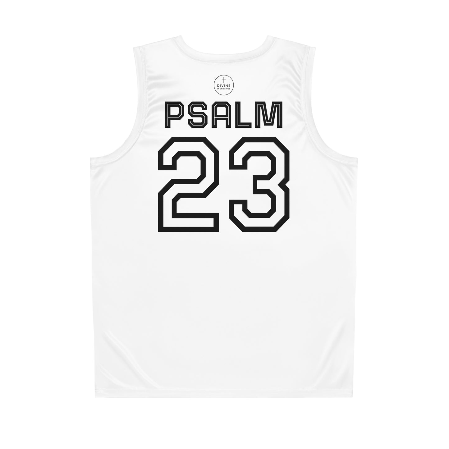 Psalm 23 Men's Basketball Jersey (White) – Faith in Every Play