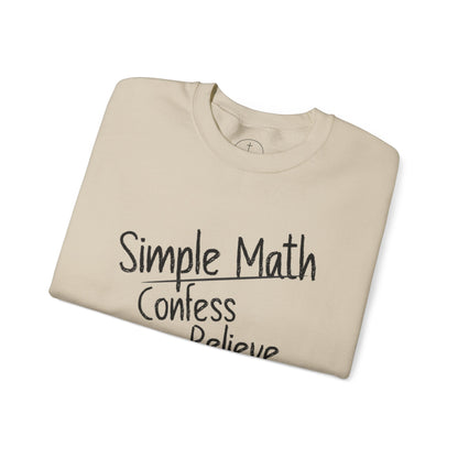 Simple Math - Men’s Christian Sweatshirt (Black Chalk)