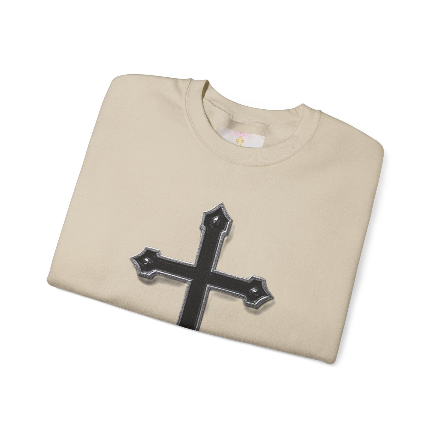 Warrior’s Black Cross Men’s Christian Sweatshirt | Ephesians 6:11