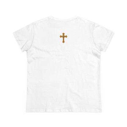 In God We Trust – Bold Gold Cross Women's Tee