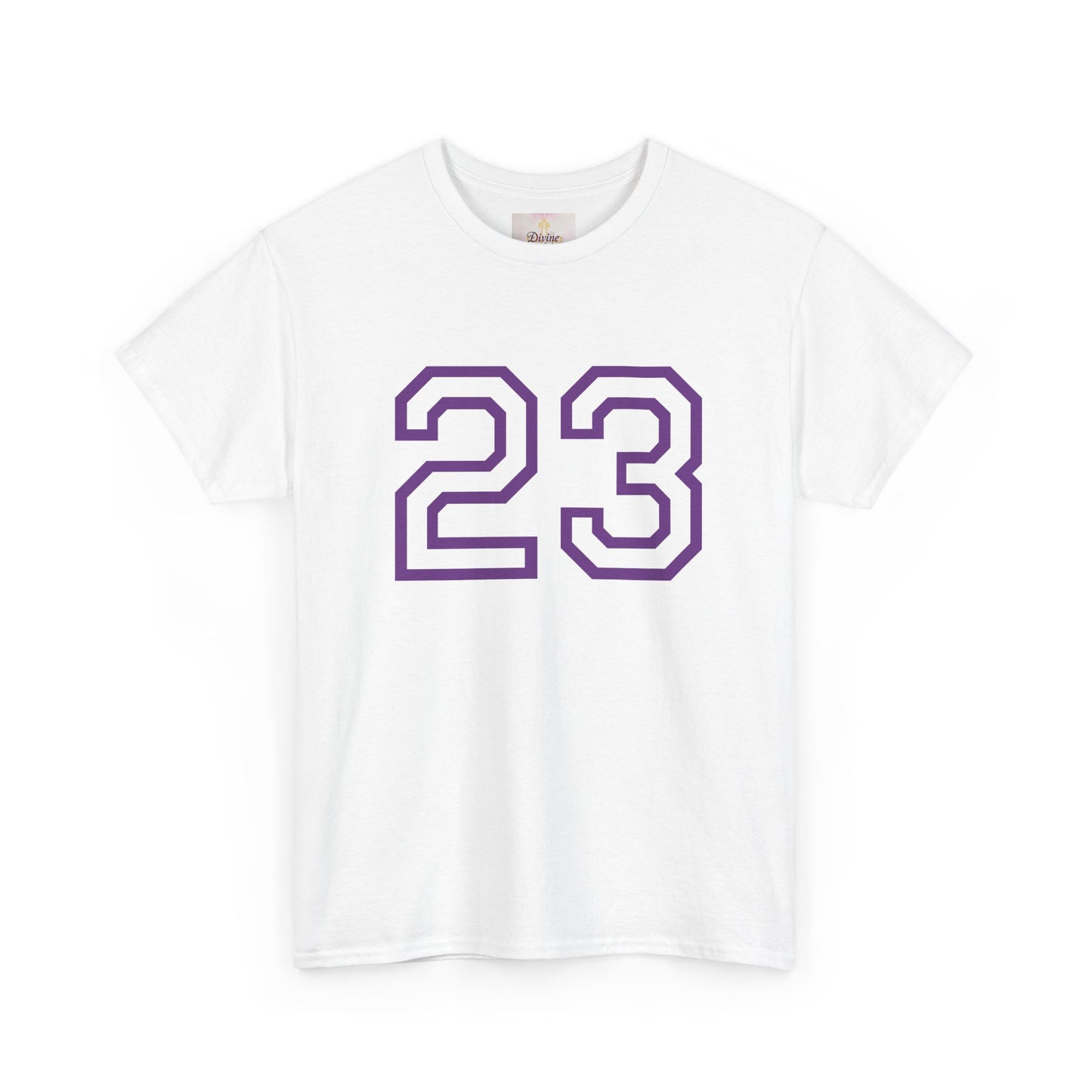 Psalm 23 Men’s T-Shirt – Inspired Sports-Style Shirt (Purple Lettering)