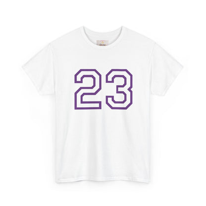 Psalm 23 Men’s T-Shirt – Inspired Sports-Style Shirt (Purple Lettering)
