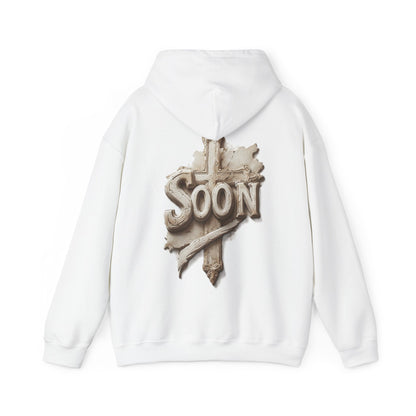 “Soon” Cross Women’s Hoodie – Back Print Christian Declaration