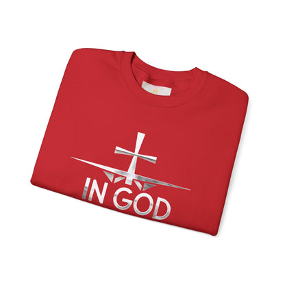 In God We Trust | Men’s Christian Sweatshirt with Scripture Back Print