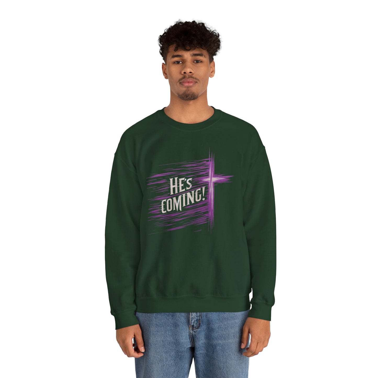He's Coming – Men’s Christian Crewneck Sweater