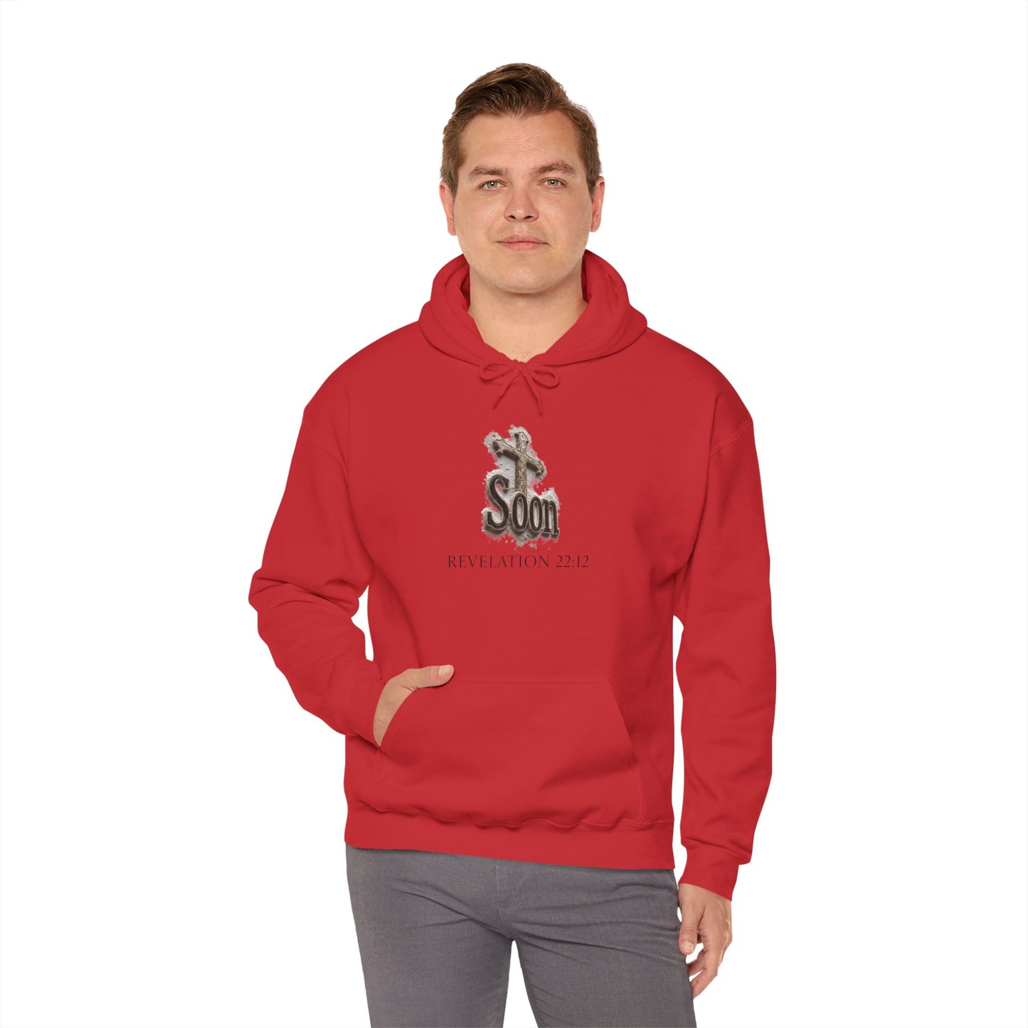 Soon: Revelation – Men’s Christian Hoodie (Dark Lettering)