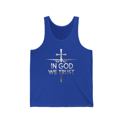 In God We Trust (silver) | Men’s Christian Tank Top