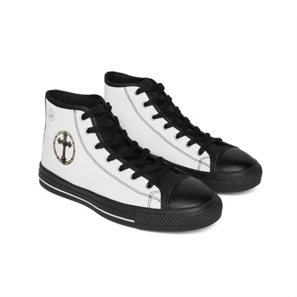 Shield of the Cross – Men’s Warrior High-Top Sneakers with Iron-Ring Emblem