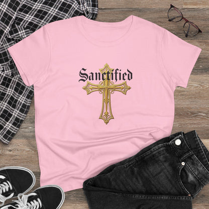 Sanctified Women's Gothic Cross T-Shirt – Faith in Bold Style