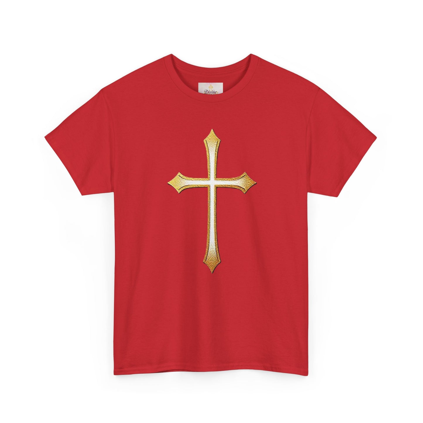 Men’s Gold Cross Tee – Christian Faith-Inspired Apparel