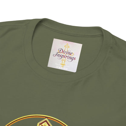 Men’s Romans 10:9 Christian T-Shirt – Jesus Is Lord & He Is Risen (Dark Lettering)