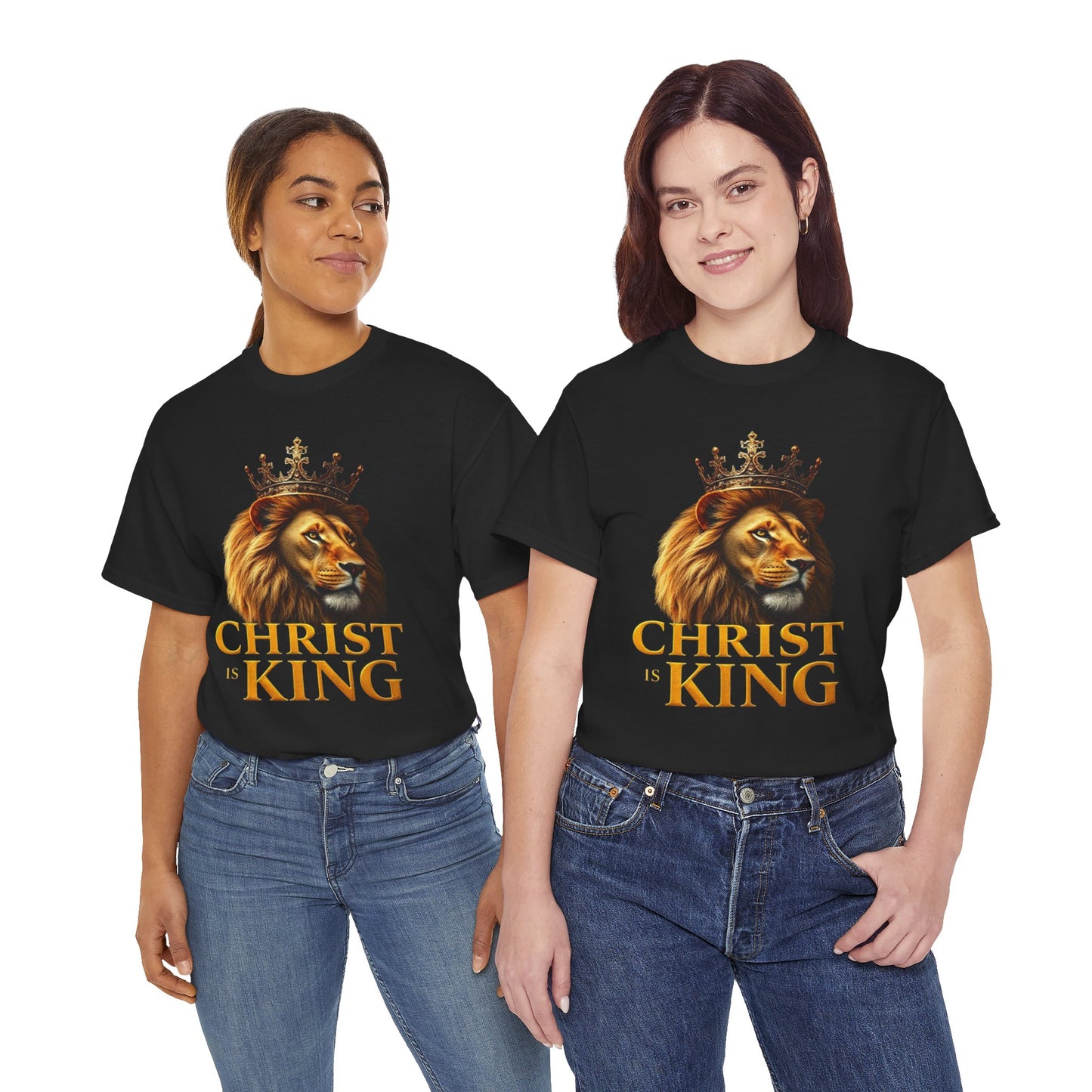 Christ Is King – Lion & Cross Women’s Christian Tee