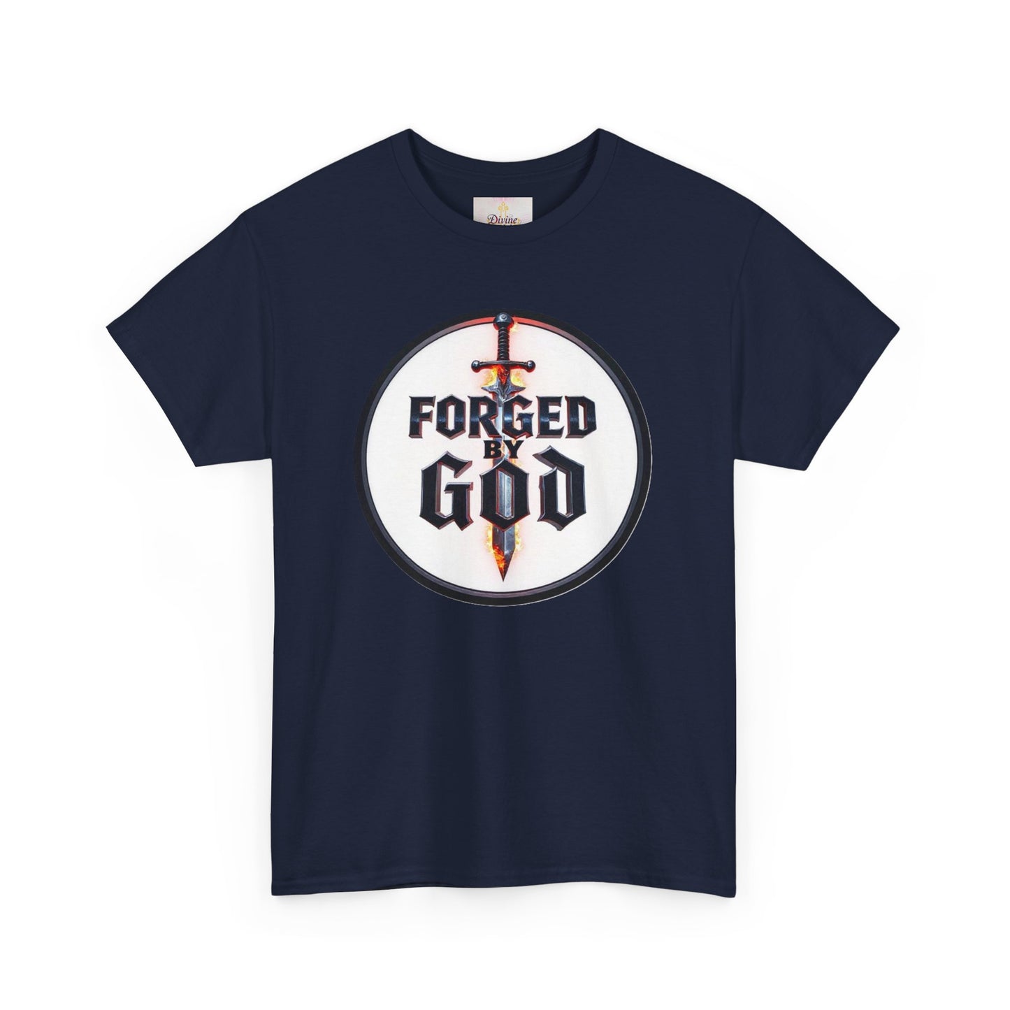 Forged by God Men’s Christian T-Shirt – Strength in Faith Apparel