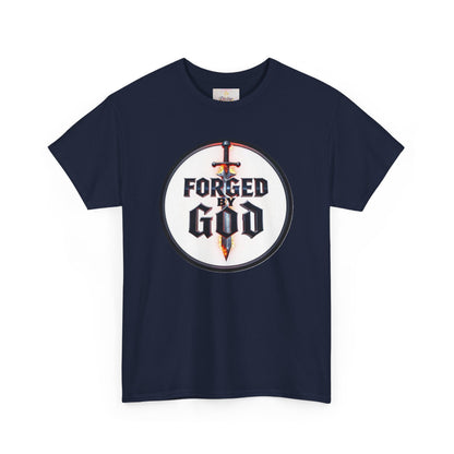 Forged by God Men’s Christian T-Shirt – Strength in Faith Apparel