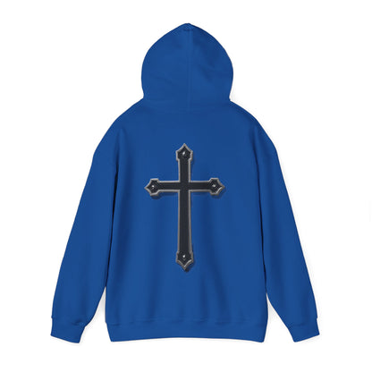 Warrior’s Black Cross Women’s Hoodie – Front & Back Christian Apparel | Ephesians 6:11