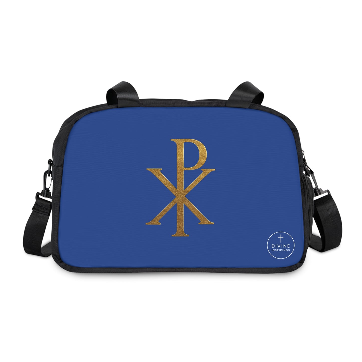 Women's Victory in Christ Fitness Bag in Blue – Chi Rho Symbol
