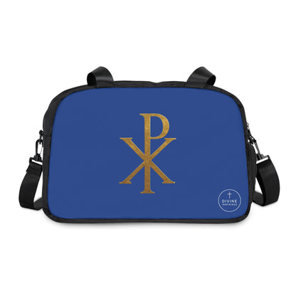Women's Victory in Christ Fitness Bag in Blue – Chi Rho Symbol