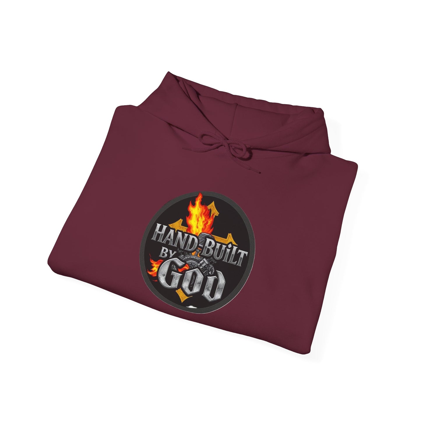 Hand Built By God - Bold Christian Men’s Hoodie