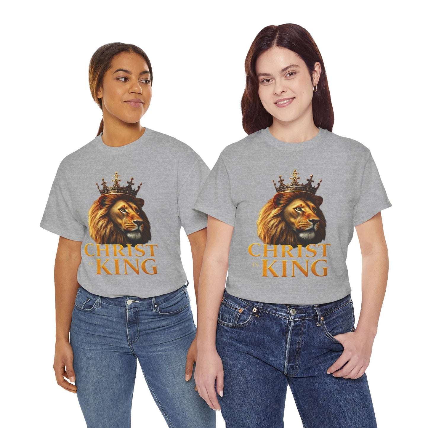 Christ Is King – Lion & Cross Women’s Christian Tee