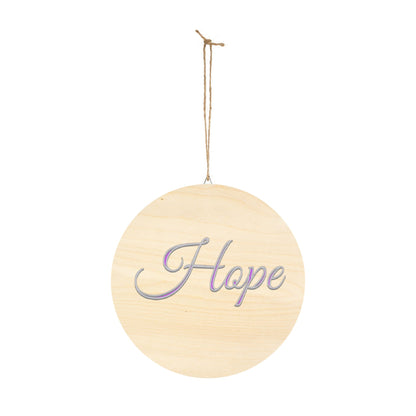 Faith, Hope and Love 'Hope' Wall Hanging — Inspirational Christian Wooden Décor
