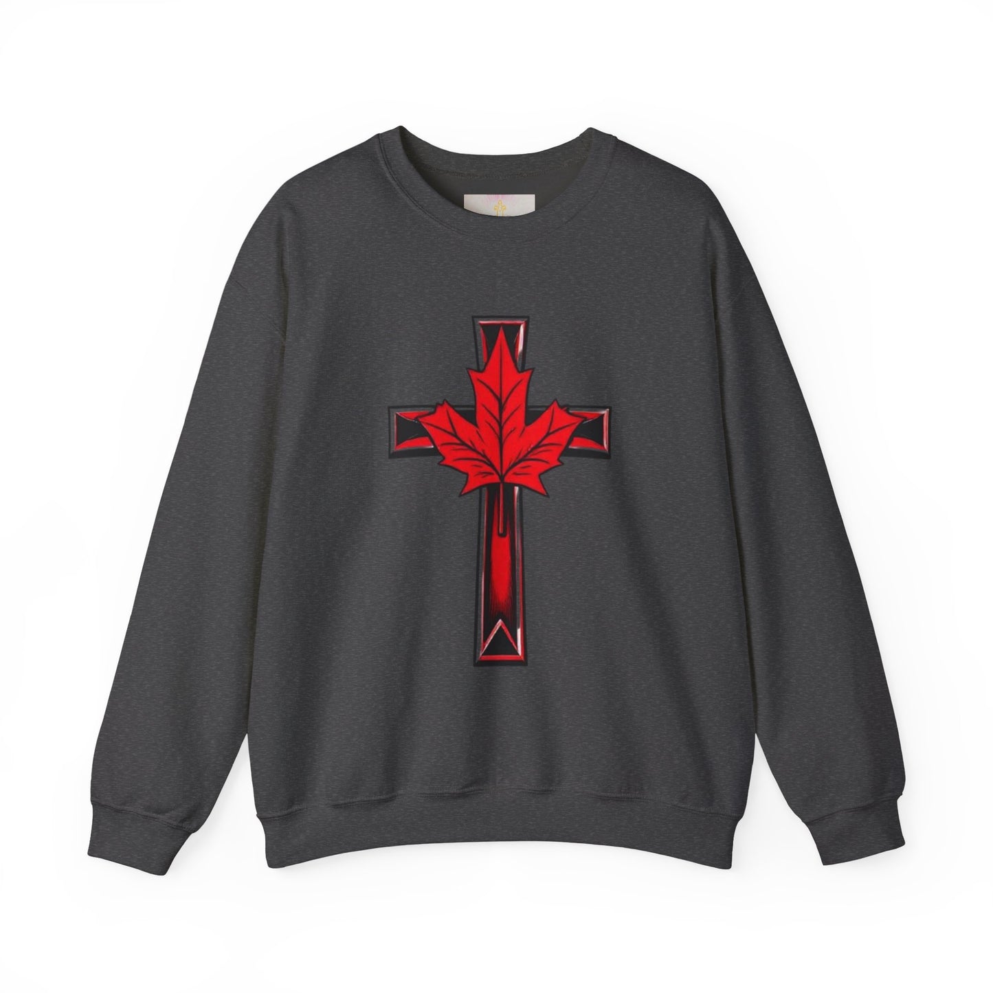 North of the Cross – Men’s Christian Sweatshirt with Maple Leaf Design