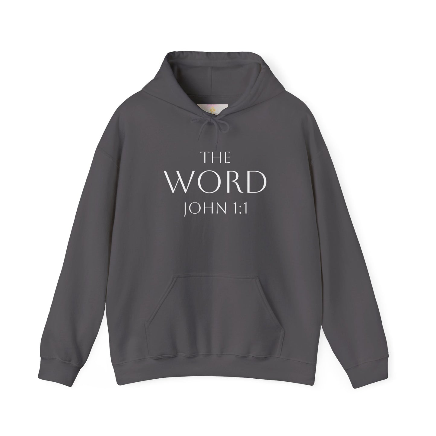 “The Word Eternal” – Women’s Christian Hoodie with White Lettering (John 1:1)