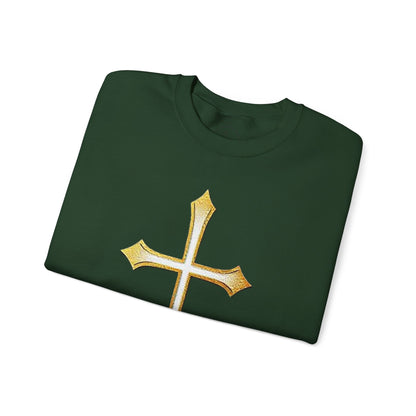 Gold Cross Men's Christian Sweatshirt