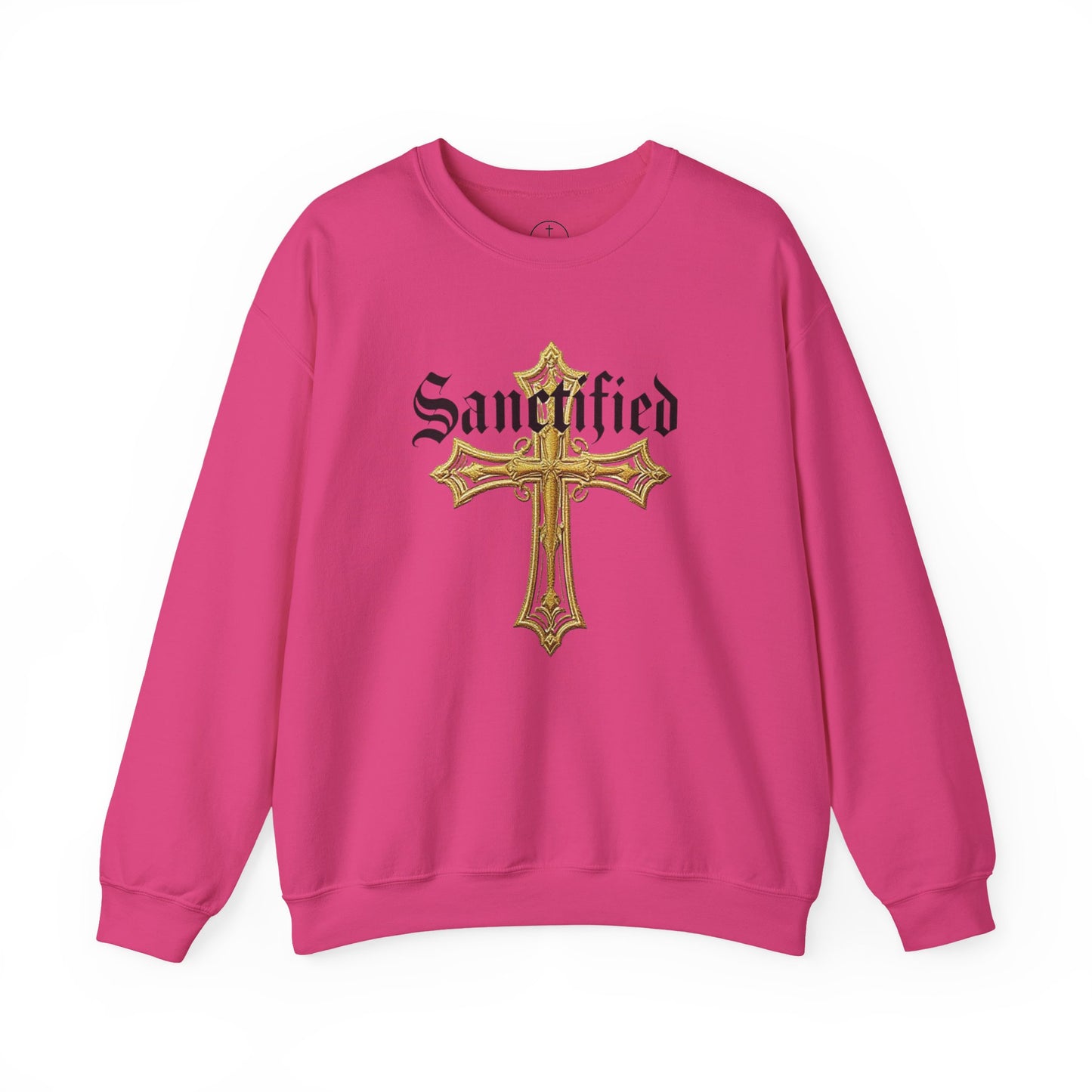 Sanctified Women's Gothic Cross Sweatshirt – Elegant Faith Wear