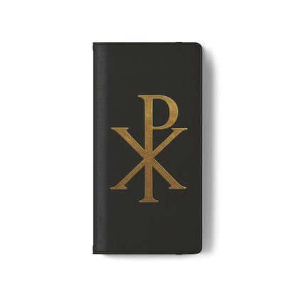 Black Chi Rho Symbol Wallet Case for Samsung– “I am the Way, the Truth, the Life”