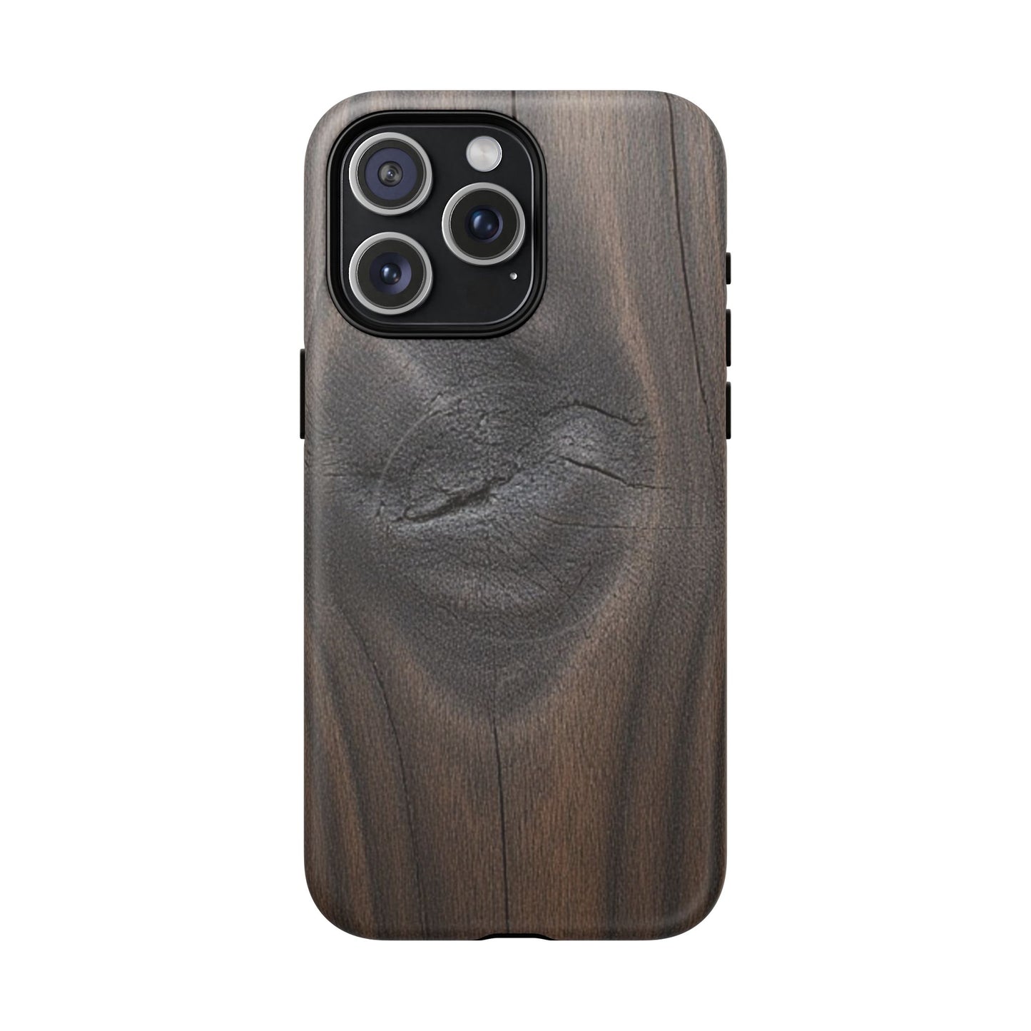 Faith Rooted in Strength – Dark Wood Grain iPhone Magnetic Tough Case