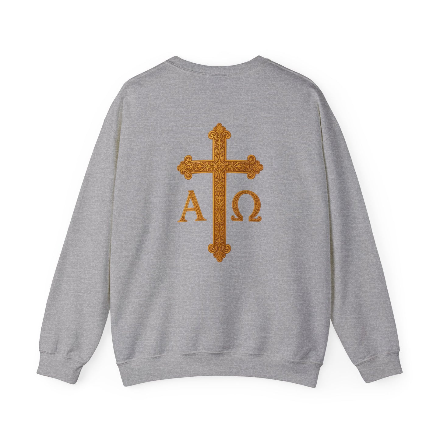 Christ is King – Men’s Christian Sweatshirt with Crowned Lion & Cross