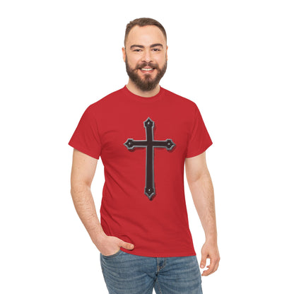 Warrior’s Cross Men’s Christian T-Shirt – Black Cross | Ephesians 6:11