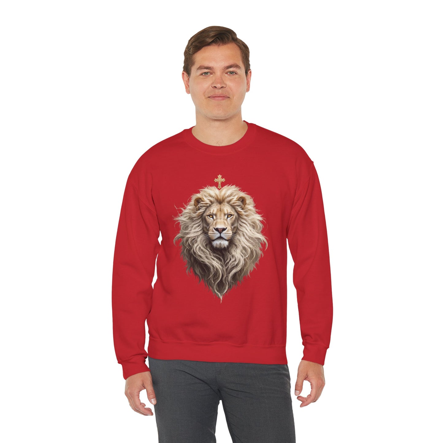 Christ is King (Lion of Judah) - Men's Christian Sweatshirt