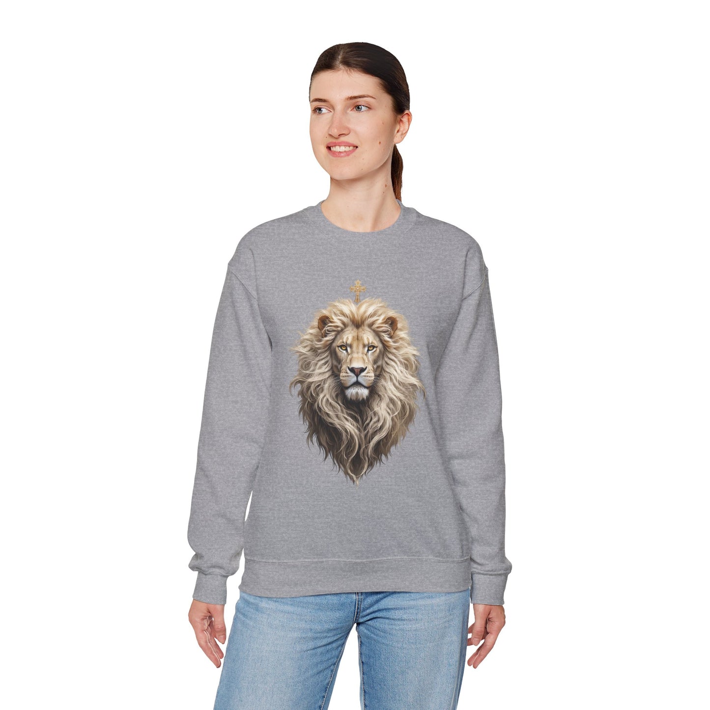 Christ is King (Lion of Judah) - Women's Christian Sweatshirt