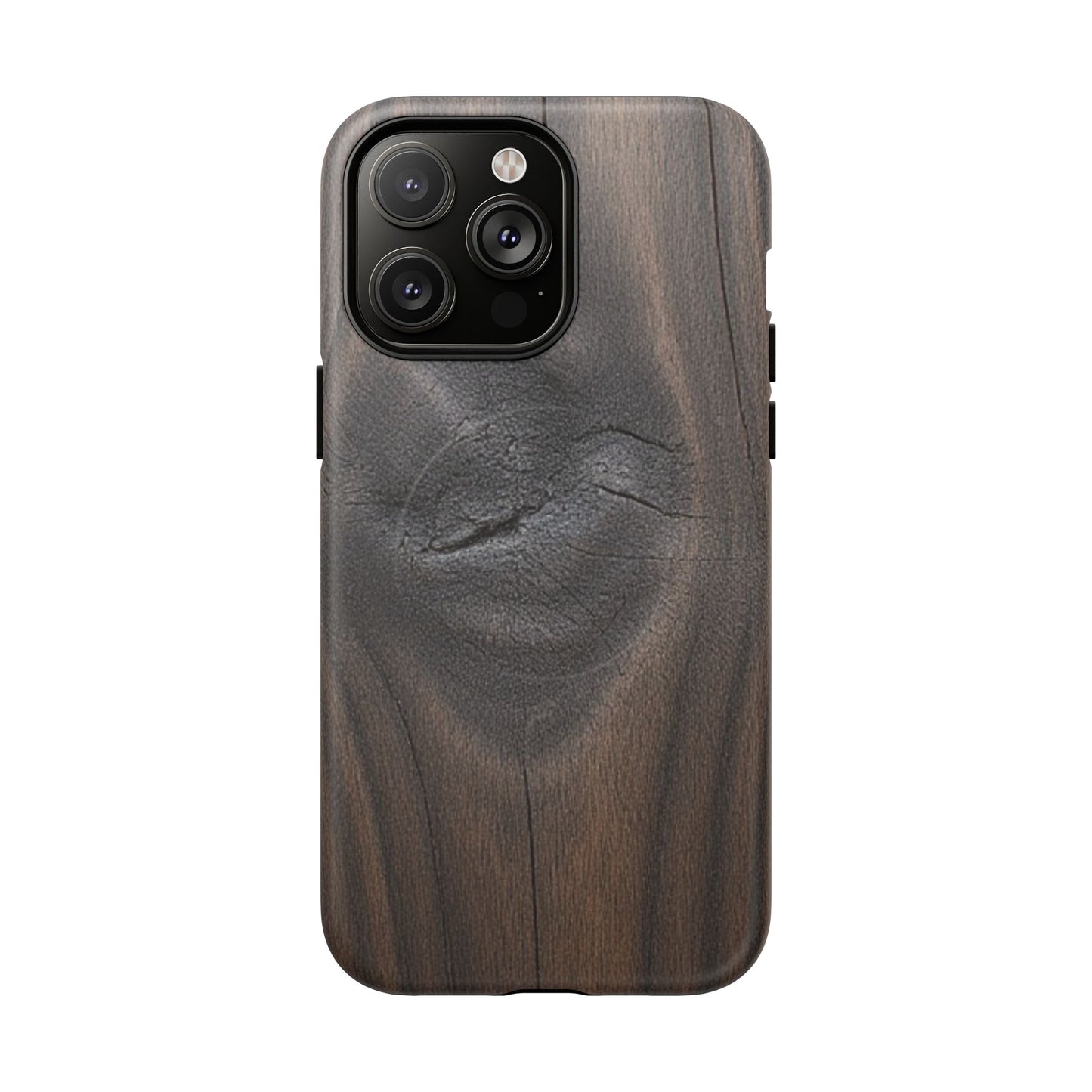Faith Rooted in Strength – Dark Wood Grain iPhone Magnetic Tough Case