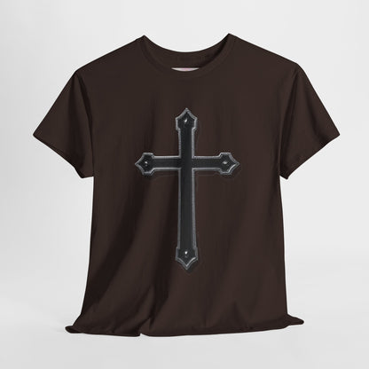 Warrior’s Cross Men’s Christian T-Shirt – Black Cross | Ephesians 6:11